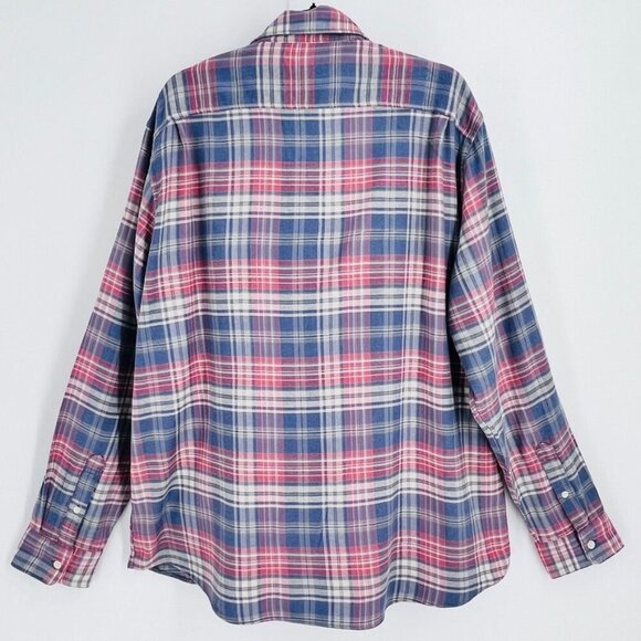 Faherty All Time Button Down Shirt - Autumn Plaid Size XXL Long Sleeve Flannel - Picture 6 of 16